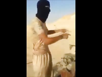 ISIS BRUTAL Execution of Man Using a High Caliber Tank Shell (Slow Motion Added)
