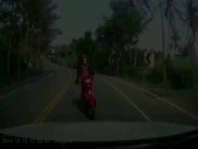 Marcochies Vid Of Scooter hitting Car Head on  (Slo MO)