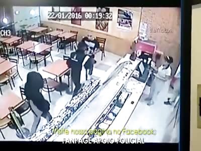 Two Guys Try To Rob A Restaurant, Get served Karma.