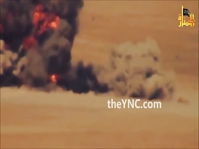White Pickup Destroyed by IED