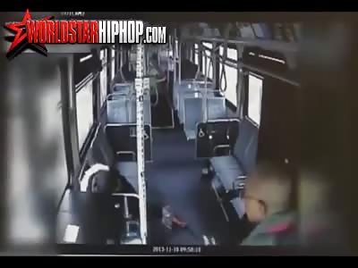61 Year Old Bus Driver Beats A Guy Silly For Spitting In His Face! 