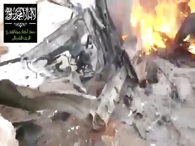 ISIL Suicide Bomber Burns in His Vehicle- Syria 16/01 