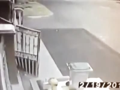 Driving a Scooter Against a Motor Gate