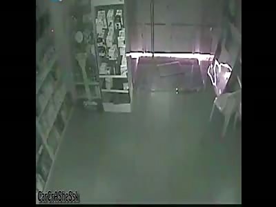 Absolutely Amazing Video of a Man Being Hit and Thrown Through a Pharmacy (2 Angles)