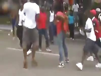 Memorial Day Block Party Turns into all out Brawl in the Hood  