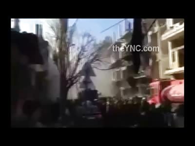 The Moment when ISIS Suicide Bomber Explodes, 20 People Killed  (Slow Motion Added) 