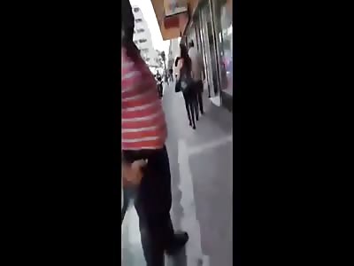 BUSTED!! Man is Caught Filming Up a Woman's Skirt..Full Version shows Him being Followed by Cameraman 