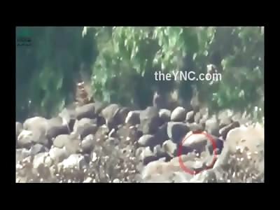 Watch Closely..Man's Face Explodes from Sniper Shot 