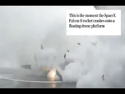 Falcon 9 rocket explodes on landing.