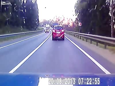 SUV Tries to overtake a truck only to cause a fatal accident