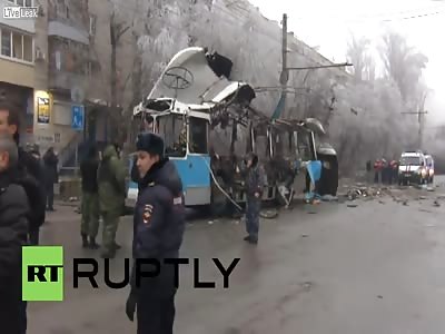 Aftermath of Bomb Attack in Trolleybus in Volgograd, Russia (Dead Bodies Everywhere)