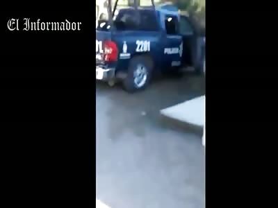Coward cops run from cartel 