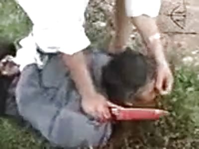 Peasant Beheaded with Kitchen Knife