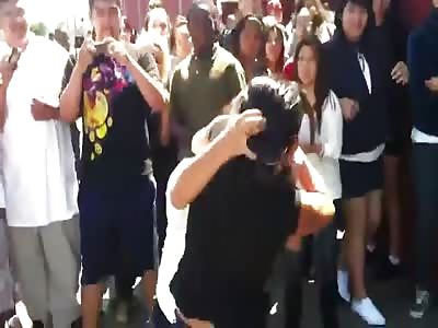 GET BACK. GET BACK. GET THE FUCK BACK! Teacher Breaks Up latinas Fighting