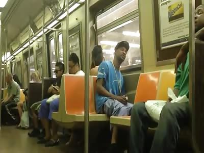 WEIRD AS FUCK - Black Guy Crying on Subway Claiming hes Not Gay