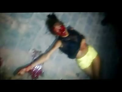 Girl With Death Stare and Bloody Face Committed Suicide by Jumping (Video 2)