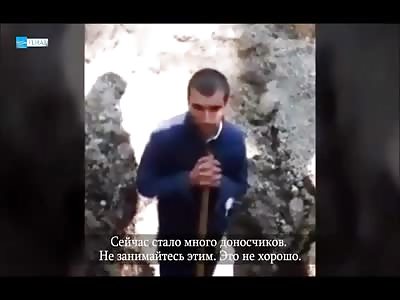 New ISIS Execution Shows Russian Prisoner Digging his Own Grave Then Being Shot