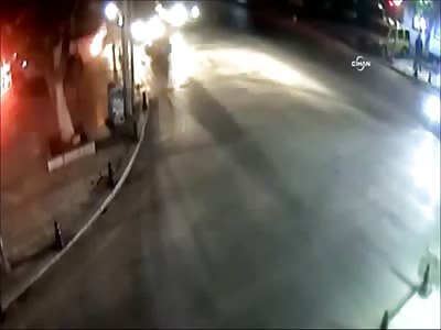 Out of Control Car Misses Rider by Inches But Slams into Woman Killing Her