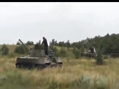 Donbass People's Militia attacking Ukrainian Army in or near Donetsk, Ukraine/Novorossiya