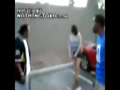 White Girl Knocks out Racist Black Guy
