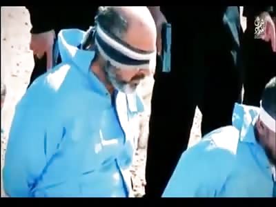NEW ISIS VIDEO SHOWS 10 MEN IN BLUE SUIT BEING EXECUTED WITH HEADSHOTS