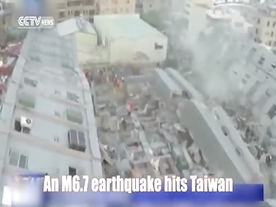 DRONE FOOTAGE CAPTURES AFTERMATH OF TAIWAN'S M6.7 EARTHQUAKE