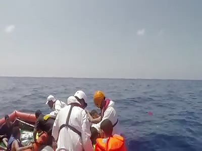OLD FISHING BOAT WITH OVER 600 PEOPLE ON BOARD CAPSIZED AND SANK OFF THE LIBYAN COAST