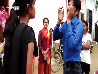 INDIAN GIRL TRACKS DOWN HER MOLESTER AND BEATS HIM IN PUBLIC