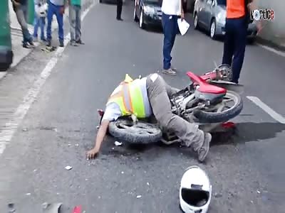 BIKER HIT ON A WALL AND DIED
