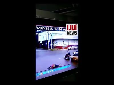 GIRL IS RUN OVER BY MOTORCYCLE