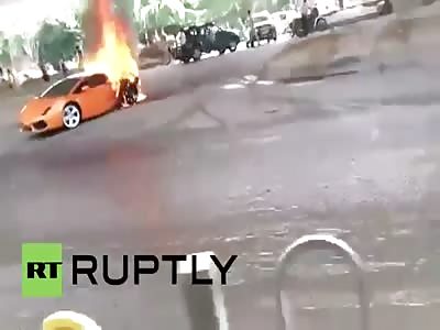 India: $400,000 Lamborghini Gallardo goes up in flames 