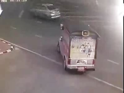  Motorbike Rear Ends a Pickup truck