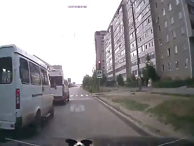  Russians hit a pedestrian...