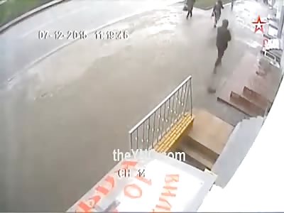 Balcony fell on the head of Pensioner.