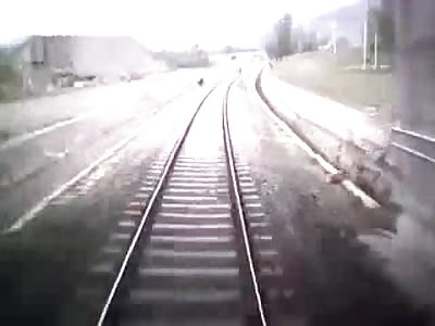 Suicide caught on camera.. Hit by a train 