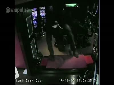 Terrifying Moment Masked Robbers with Machetes Attack Casino  