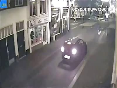 Guy in wheelchair gets hit by Car. 