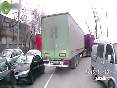 Truck Takes Car For A Ride