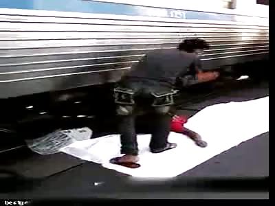 Oblivious Thai Woman Gets Hit and Ripped in Half by Train Graphic Warning