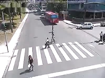  Cyclist violently hit by car
