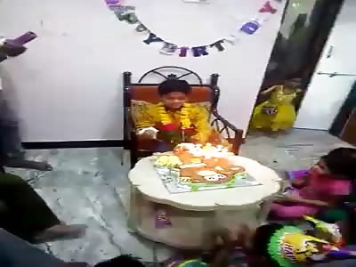 child burns on his birthday by who knows blow out the candle