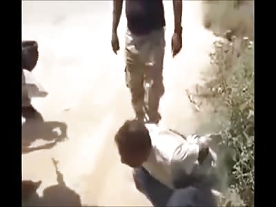 ISIS executed by rifle to the chest with slow-mo replay