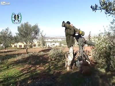  TOW action against Shia mercenaries armor, Southern Aleppo 