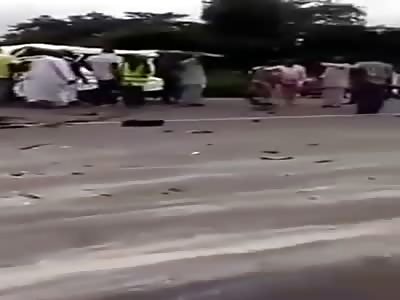 People Dying on the Road After Horrible Accident