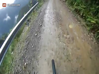 Bike BASE Jump goes wrong on Death Road