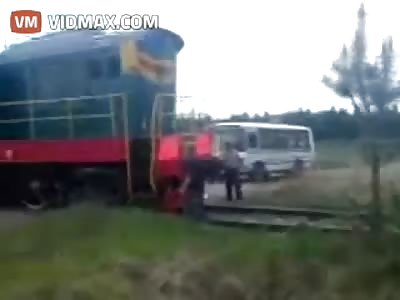Apparently in Russia the locomotives need a push start.