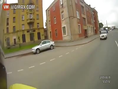 Road rage between biker and car driver